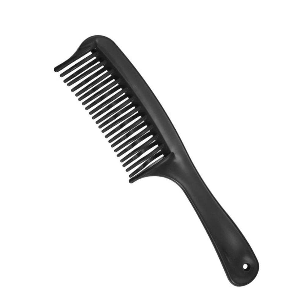 Double Row Tooth Hair Comb Hairdressing Styling Tool for Curly Hair Black